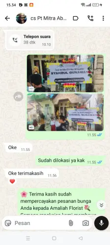 Testimonial Papan Bunga padang sidempuan